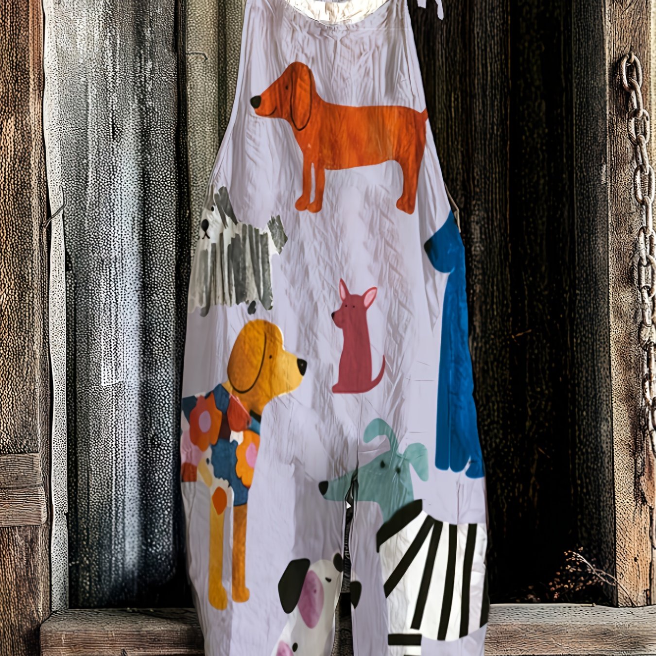 Abstract Dog Bohemian Jumpsuit