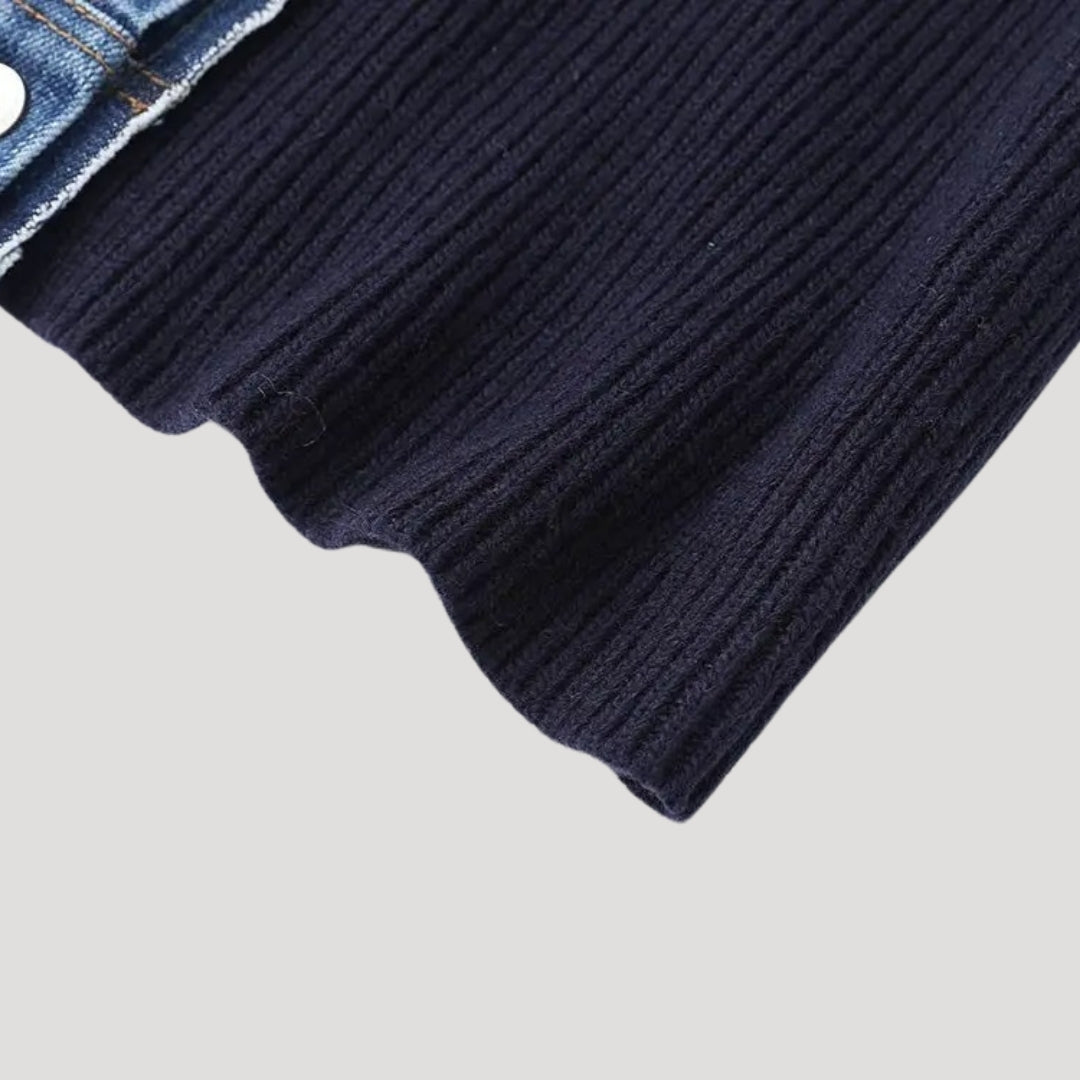 Layered Button Front Knit Cardigan