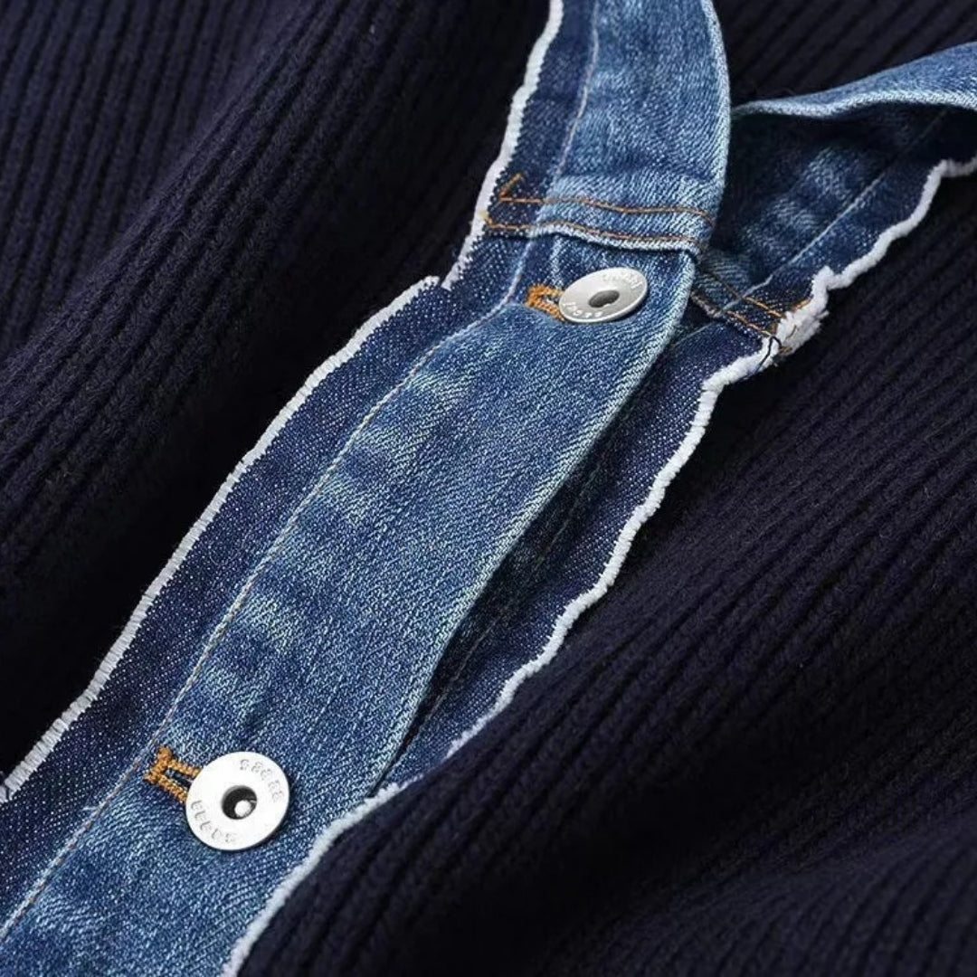 Layered Button Front Knit Cardigan