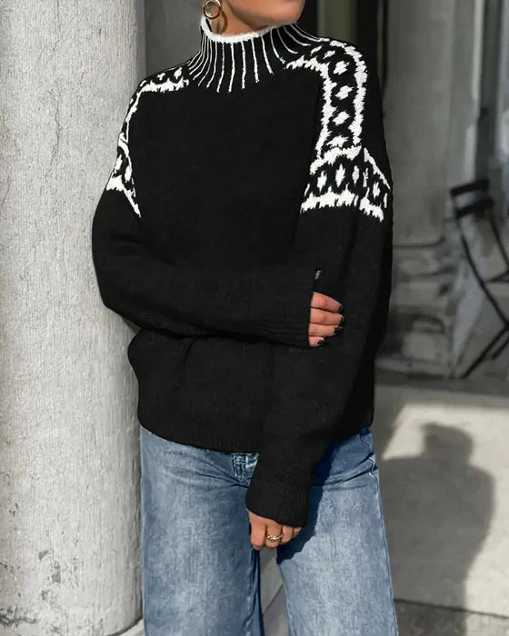 Print Knit Sweater