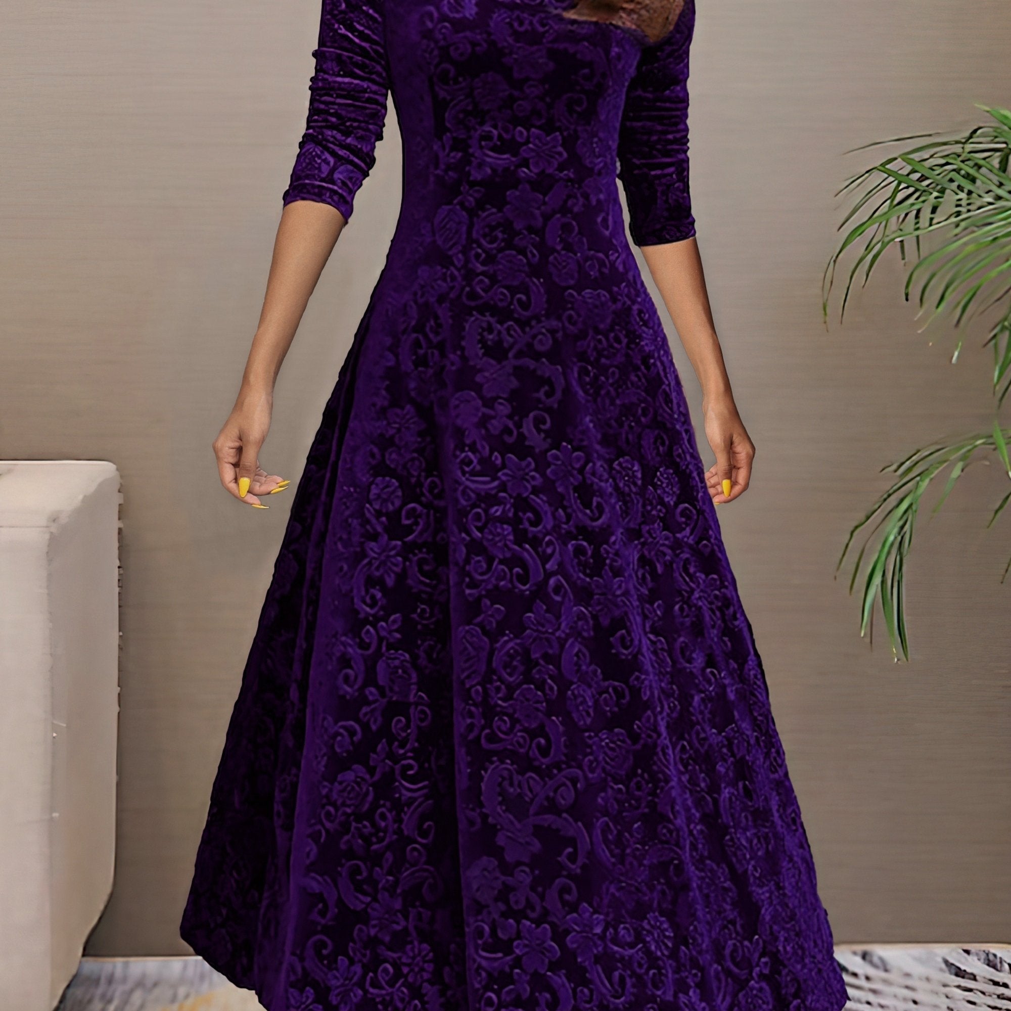 Nancy | Holiday Velvet Elegance Dress