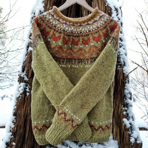 Classic Woven Winter Sweater