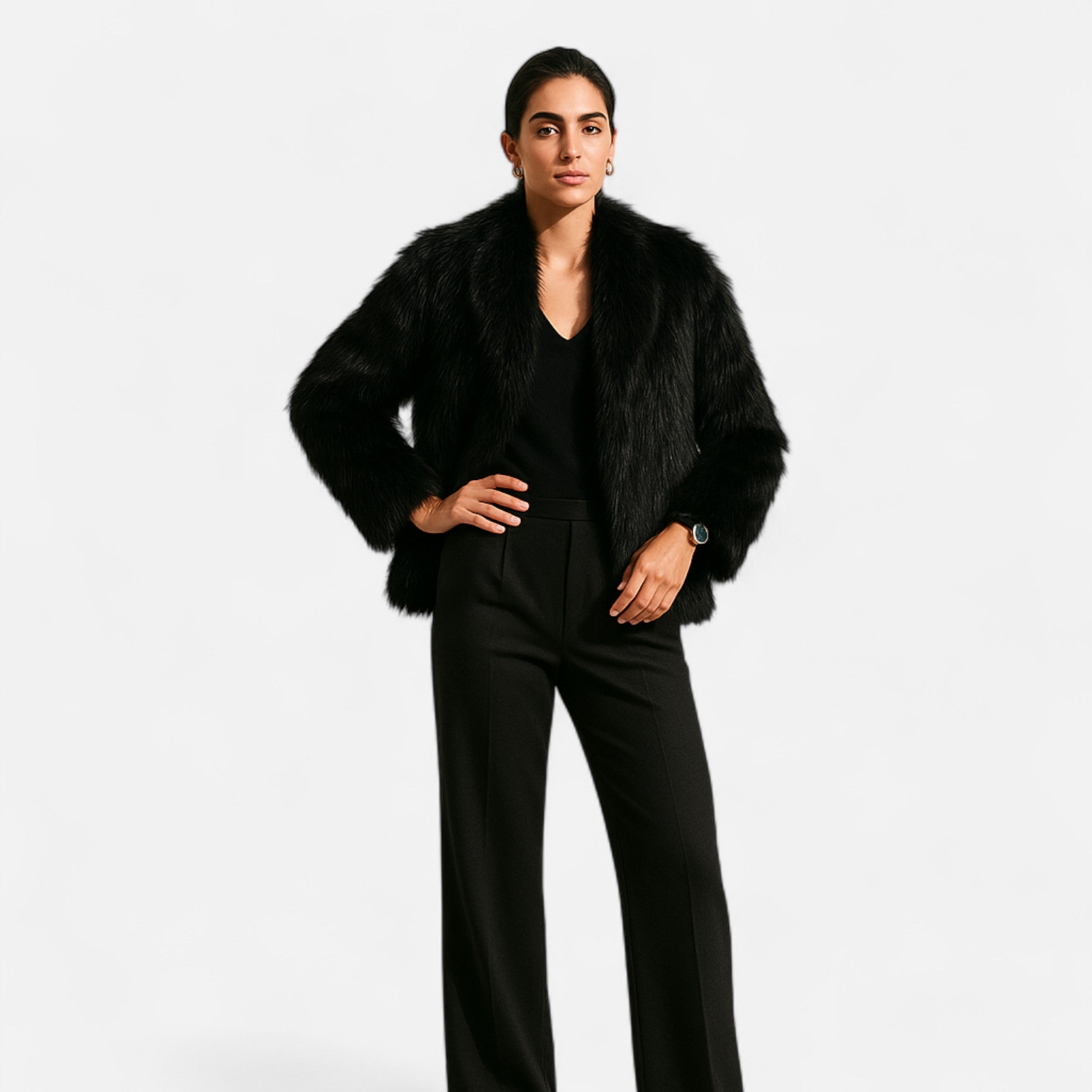 Women’s Plush Faux Fur Winter Coat