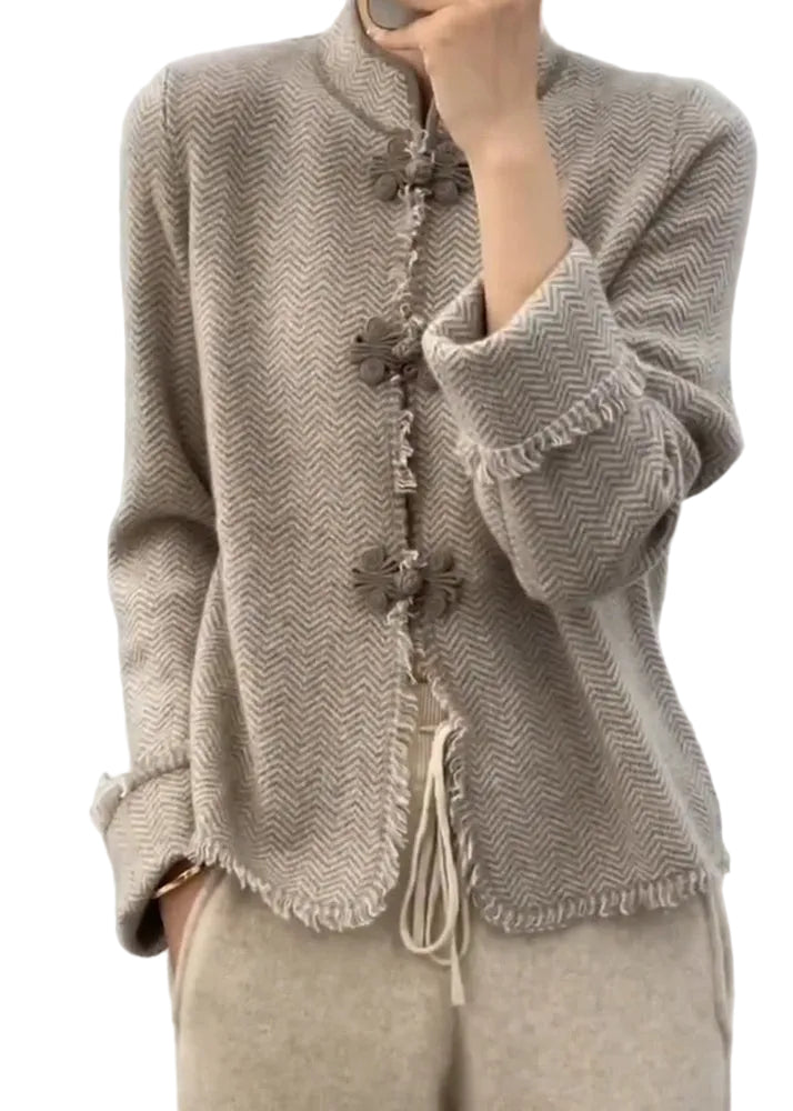 Lace - Light Camel Knit Coat