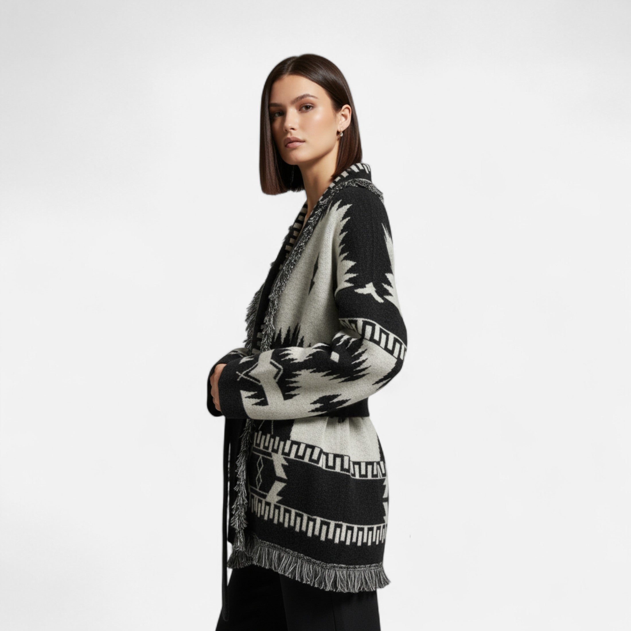 Cashmere Tassel Cardigan