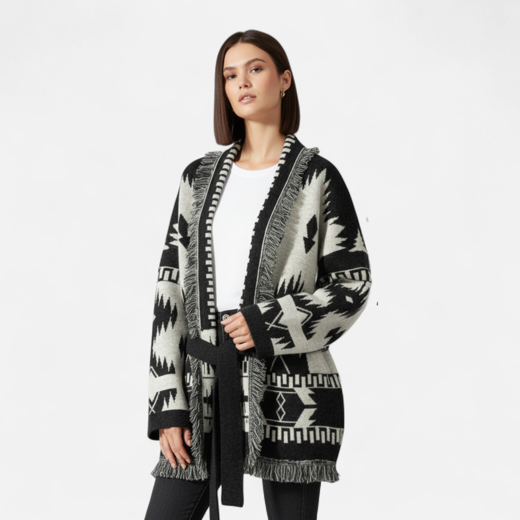Cashmere Tassel Cardigan