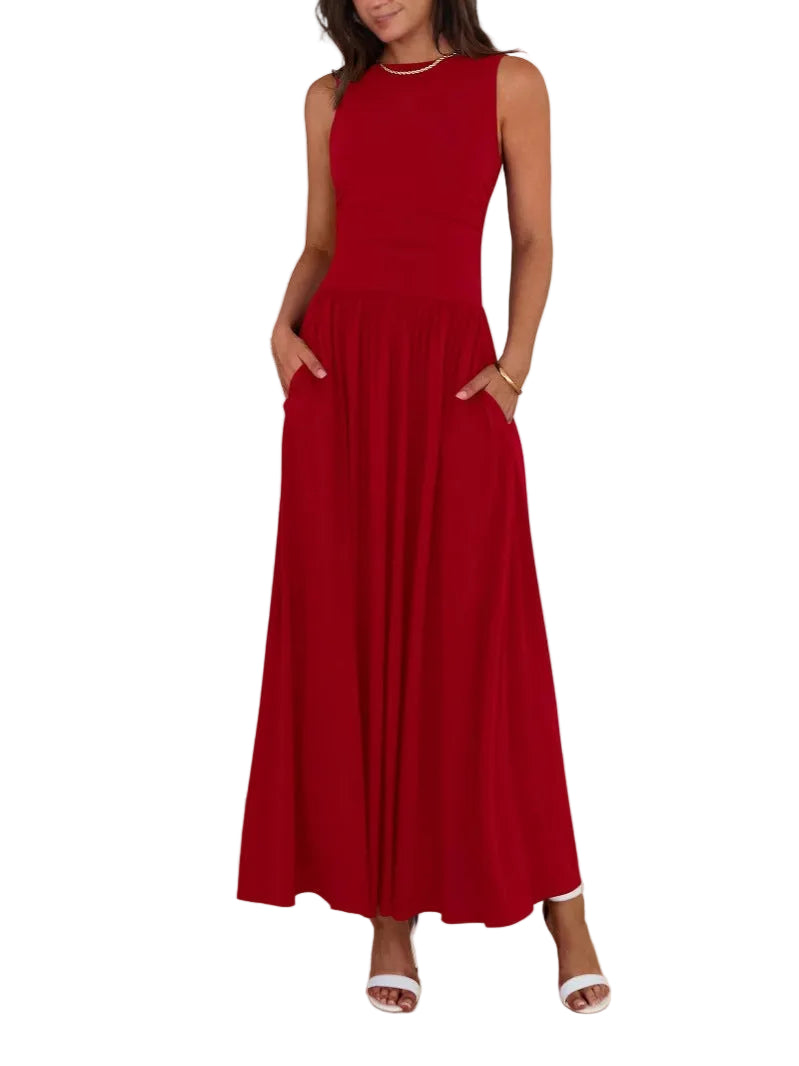 Emmie | Ruched High-Waisted Maxi Dress