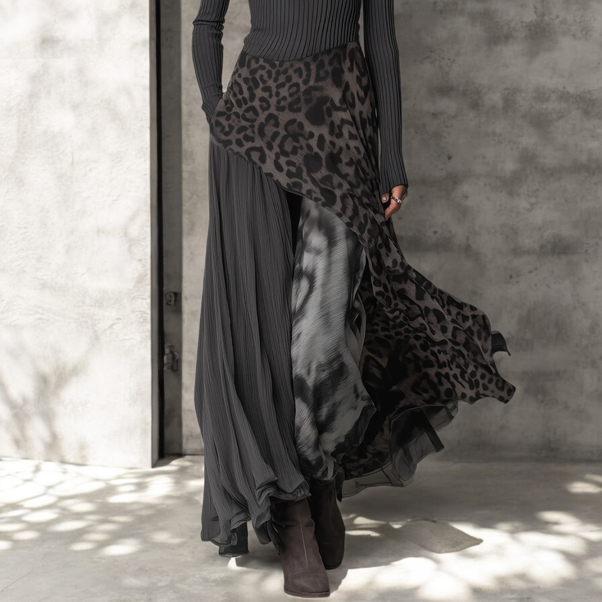 Nkem | Leopard Print Maxi Dress