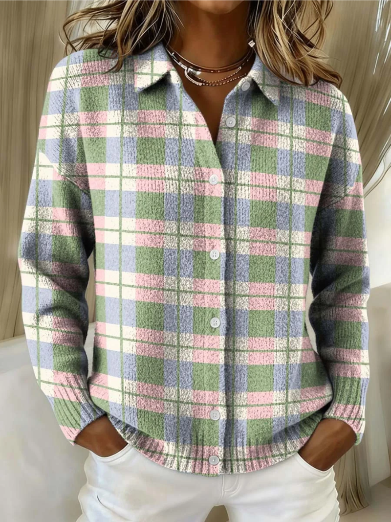 Pastel Multi-Check Blouse