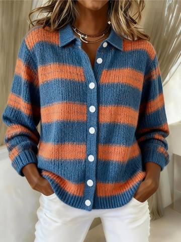 Striped Knit Blouse