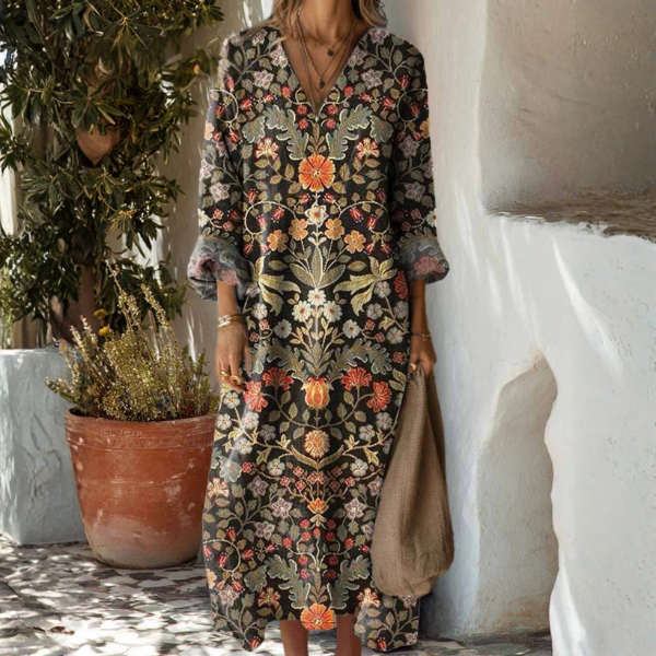 Creative Twist Linen Dress