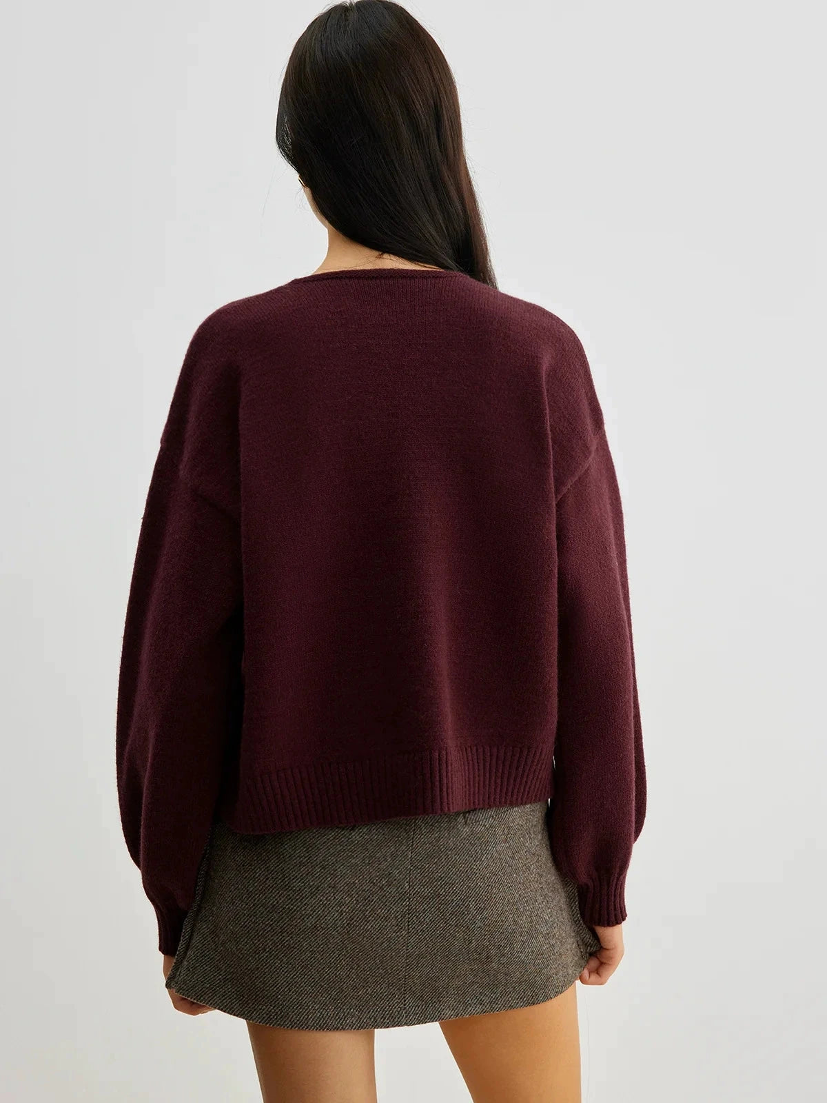 Coquette Bow Lantern Sleeve Cardigan