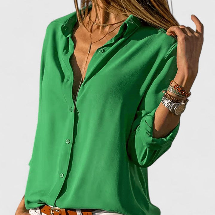 Lightweight V-Neck Cardigan Blouse