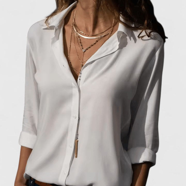 Lightweight V-Neck Cardigan Blouse