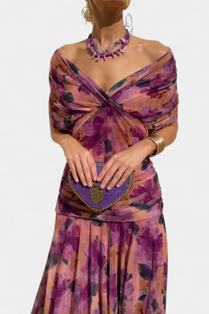Alondra | Floral V-Neck Maxi Dress