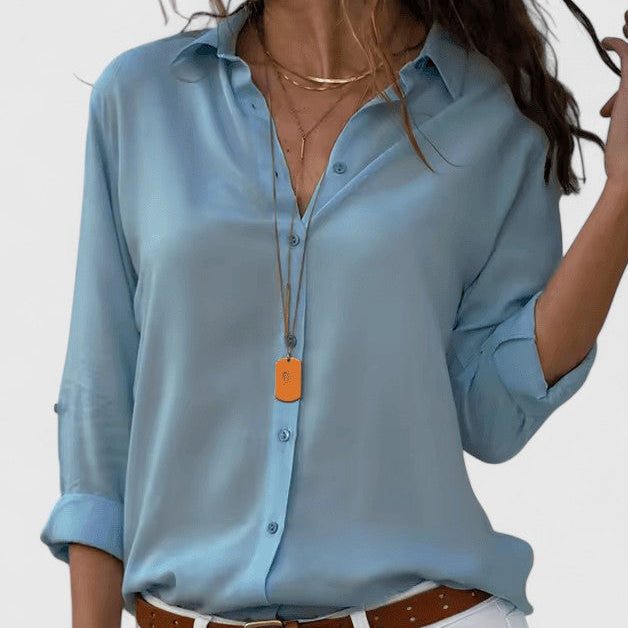 Lightweight V-Neck Cardigan Blouse