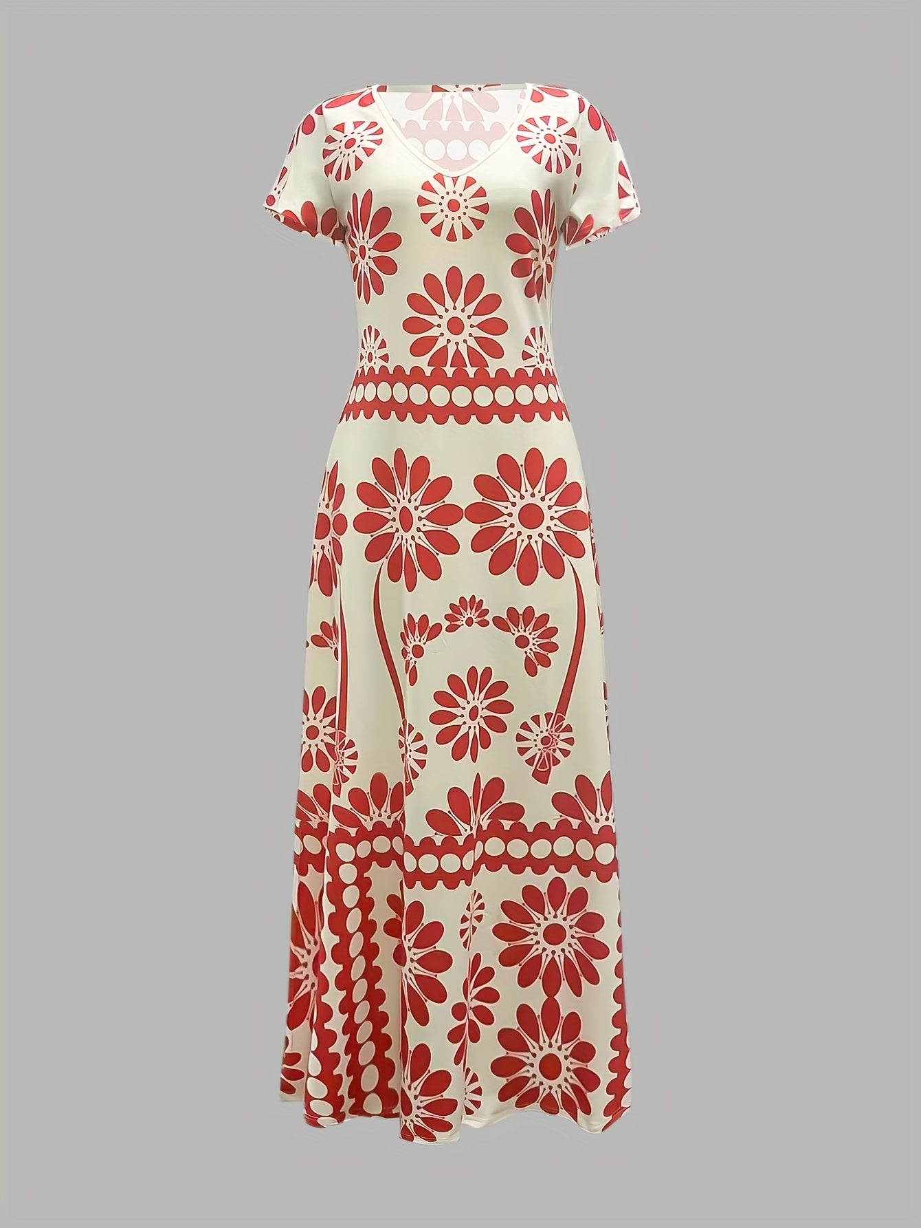 Tropical Print Maxi Dress