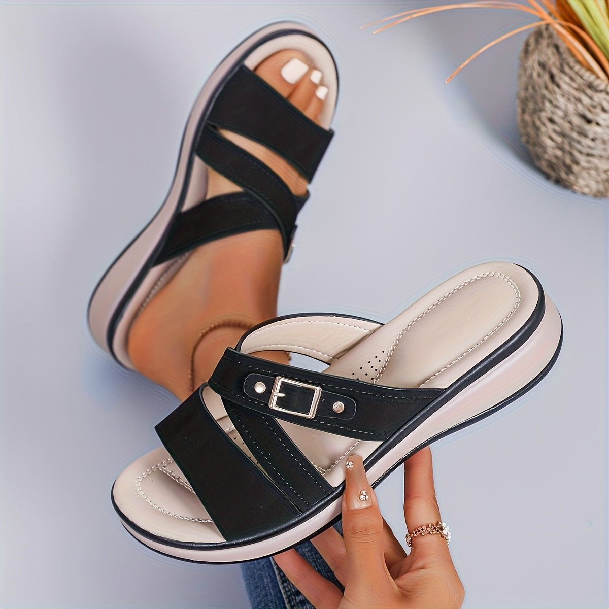 ComfortLift Chunky Heel Sandals