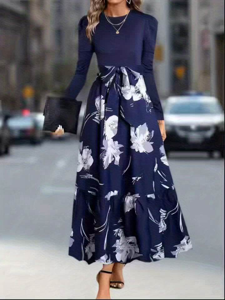 Bohemian Pleated Waist Maxi Dress
