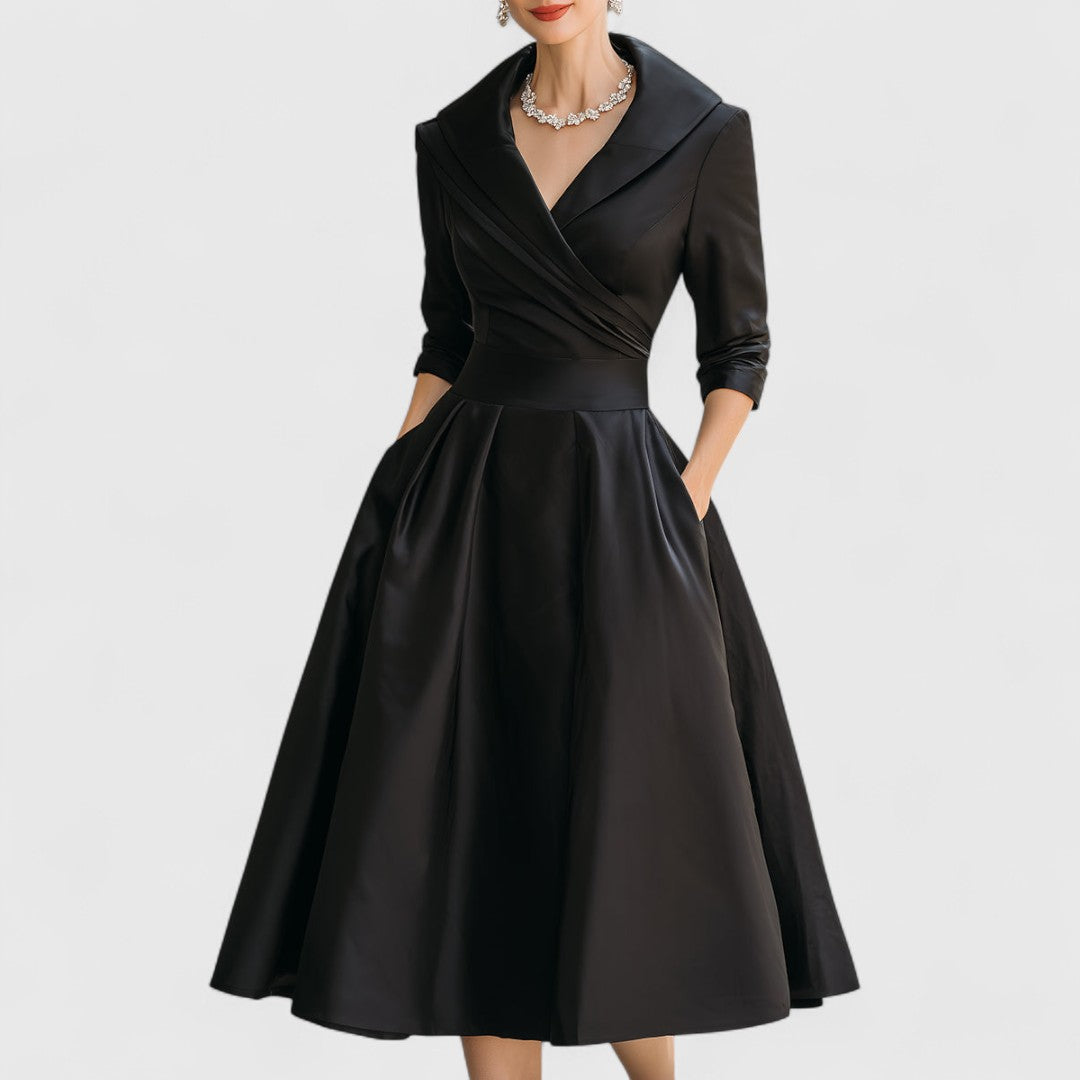 Rosalie | Elegant midi dress with subtle sheen