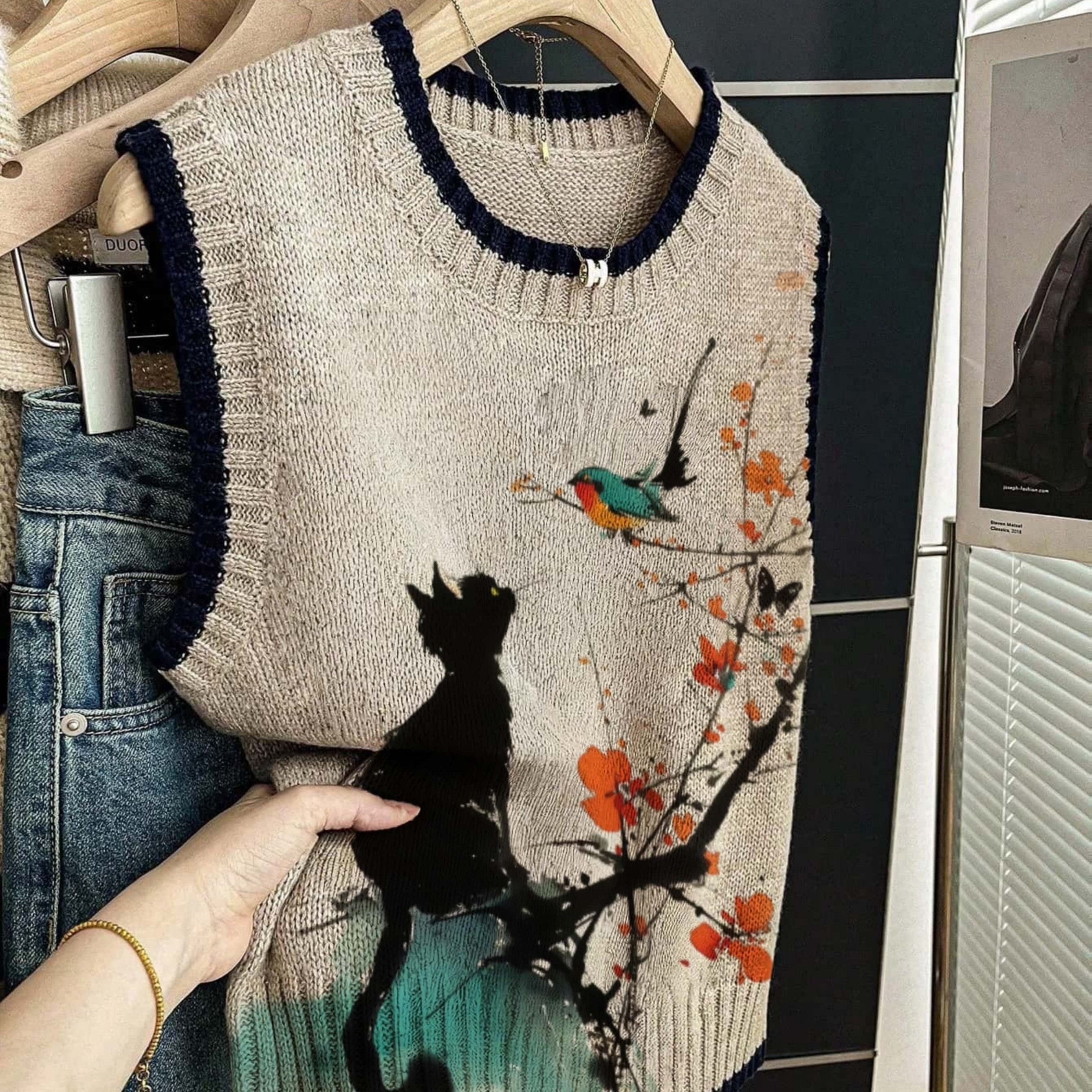 Artistic Animal Detail Vest