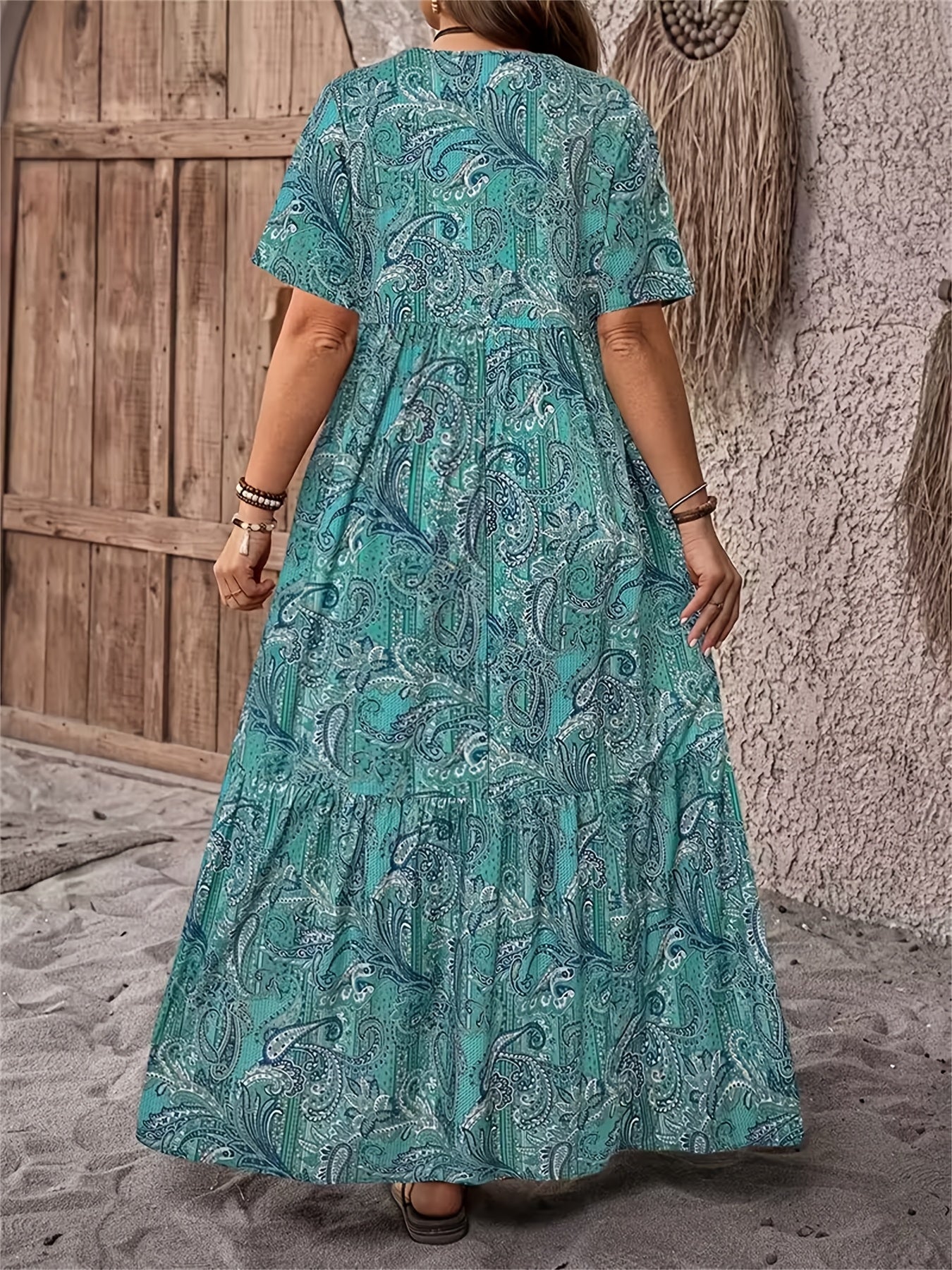 Casual Bohemian Printed Maxi Dress