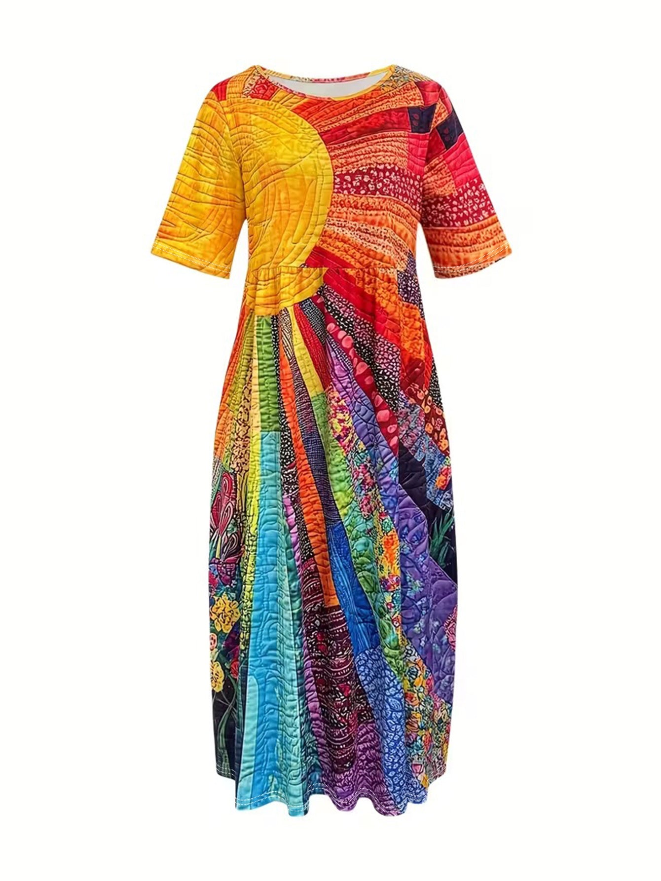 Summer Striped Printed Dress