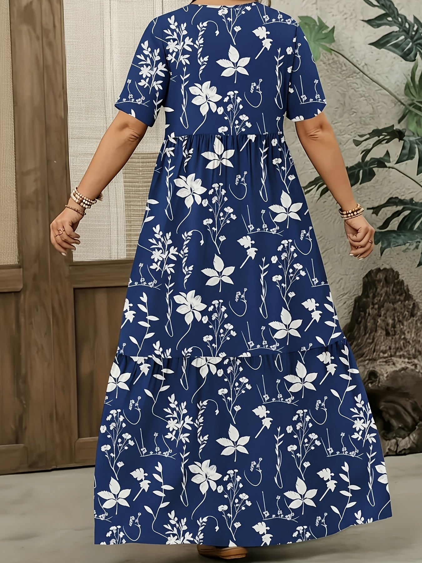 Floral V-Neck Maxi Dress