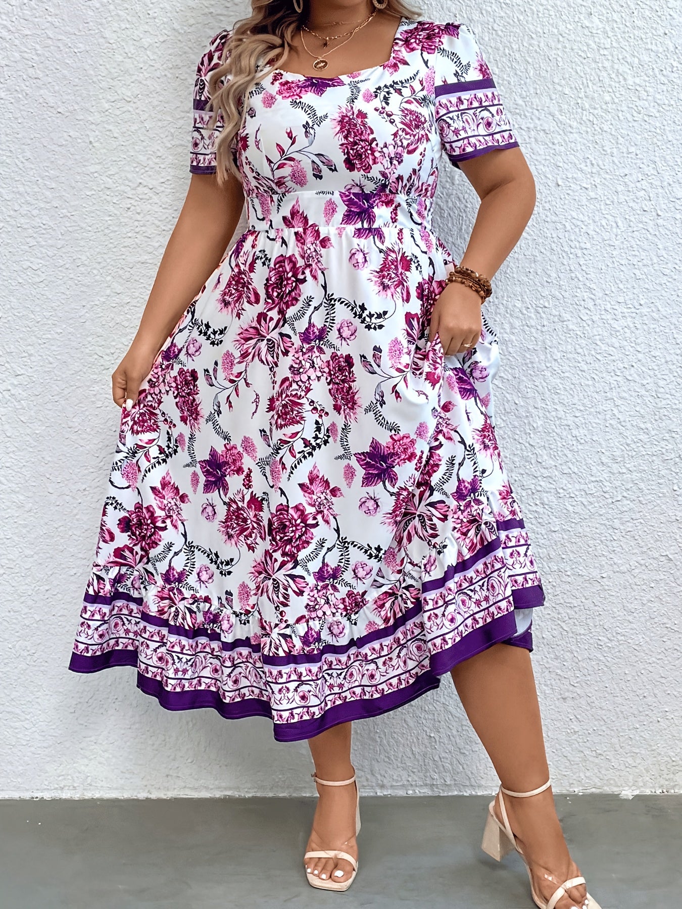 Rosalie Vintage Floral Midi Dress