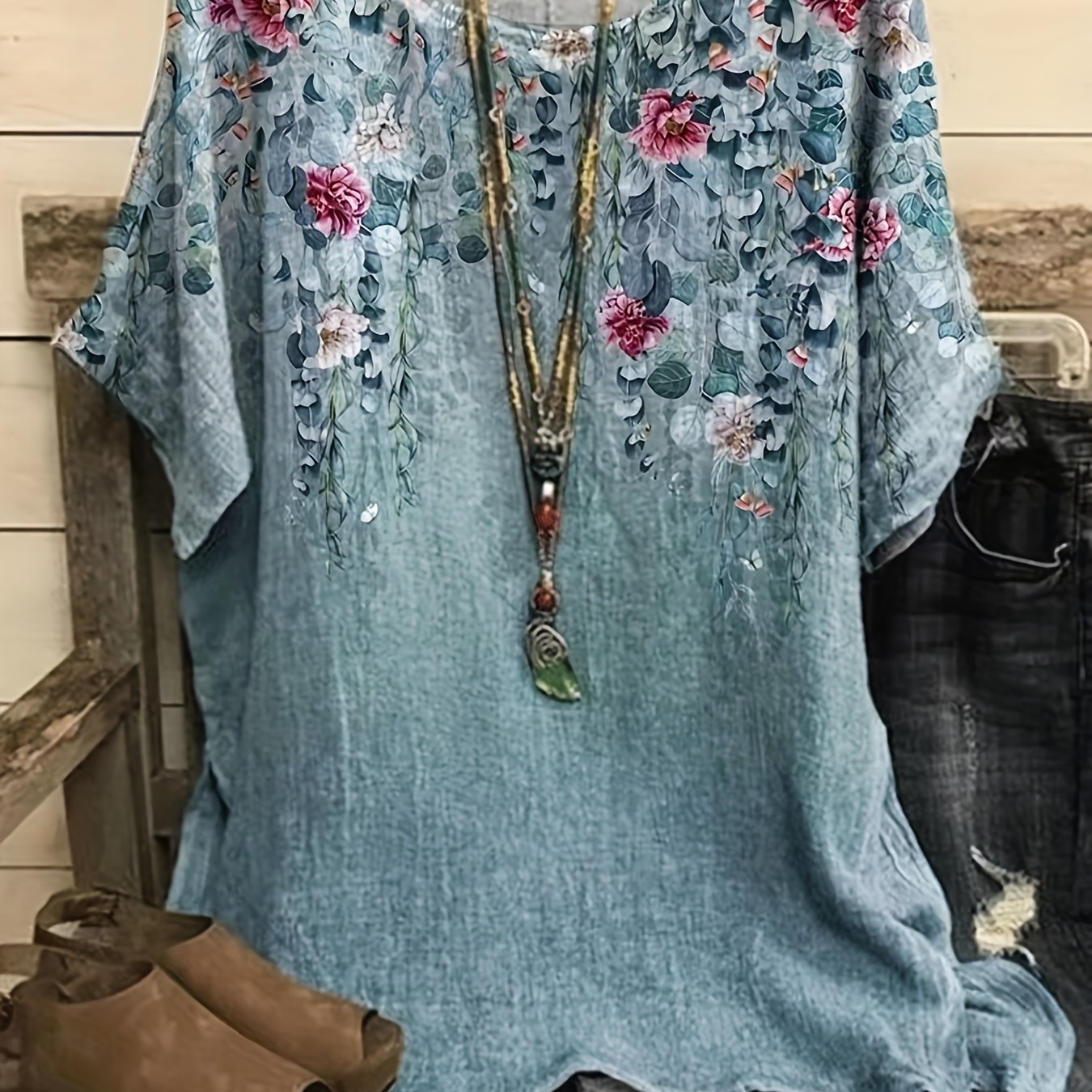Floral Loose Fit Summer Blouse