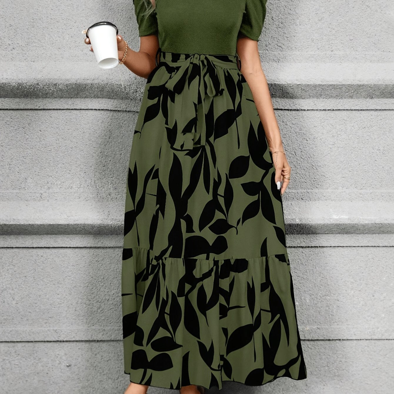Directional Print Dress