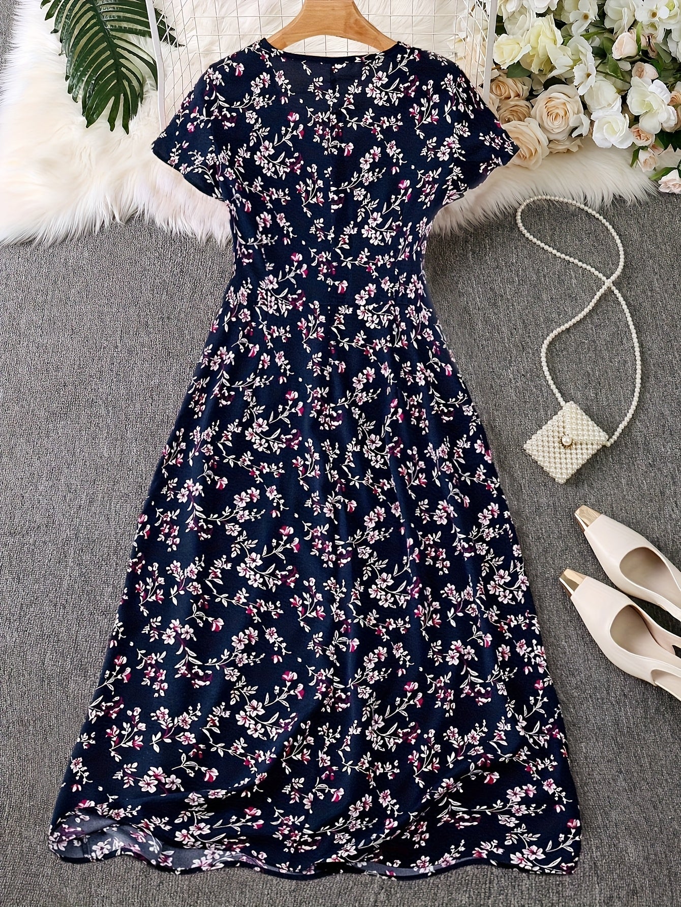 Floral Print Office Dress