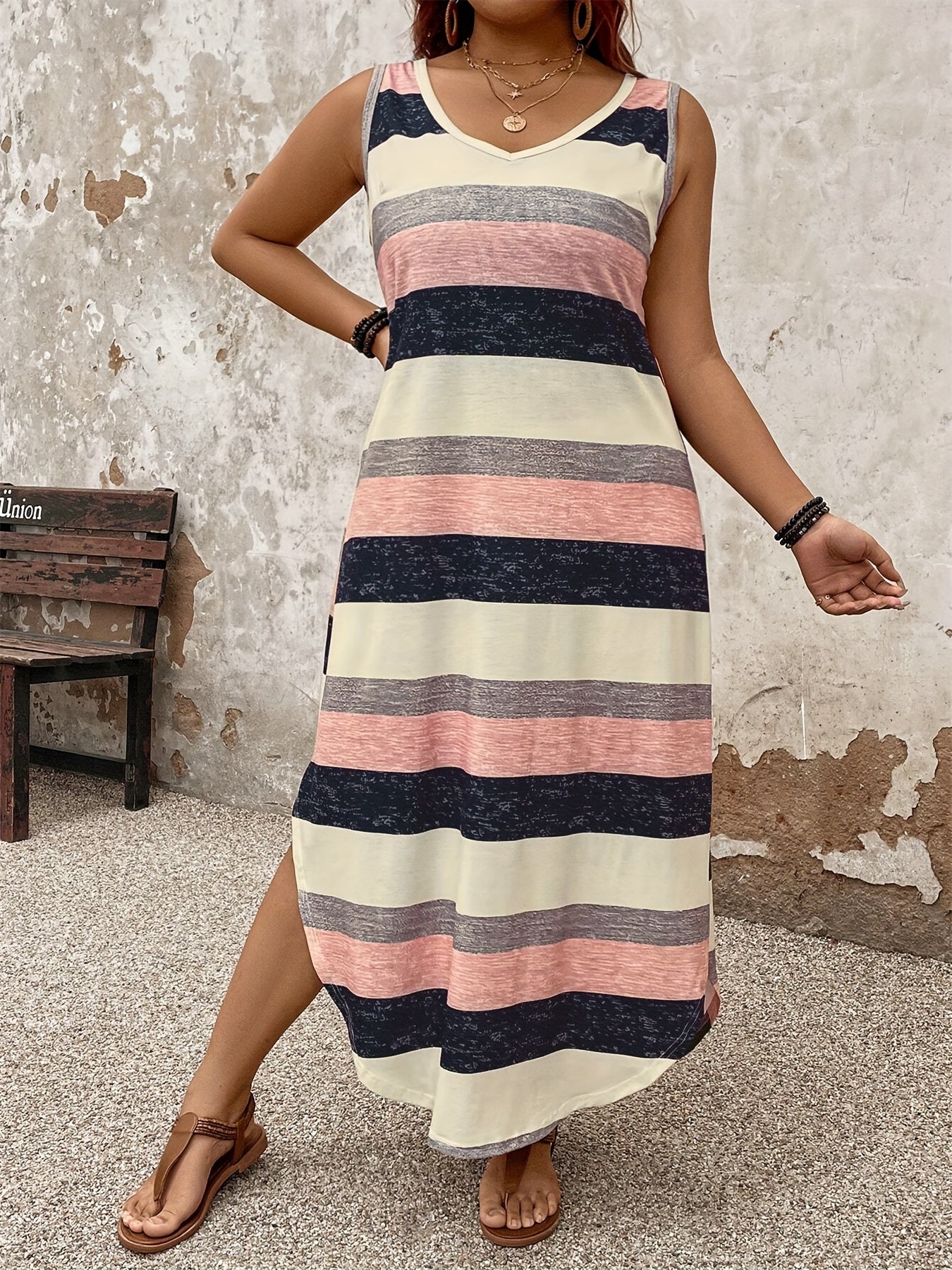 Sienna Striped Summer Maxi Dress