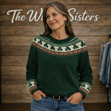 Emerald Clover Knit Sweater