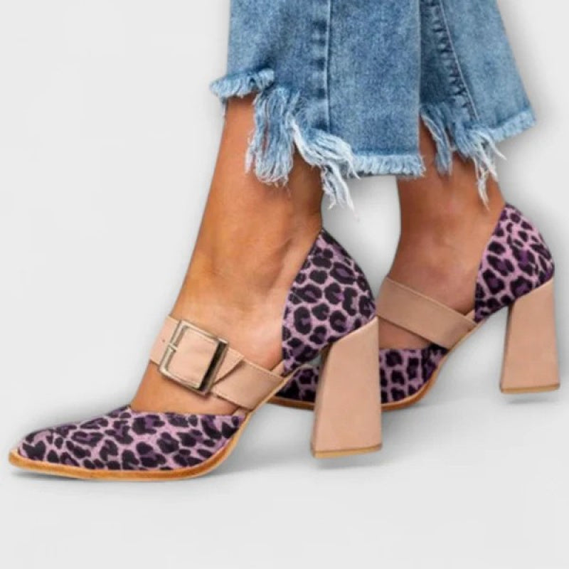 Retro Leopard Mid-Heel
