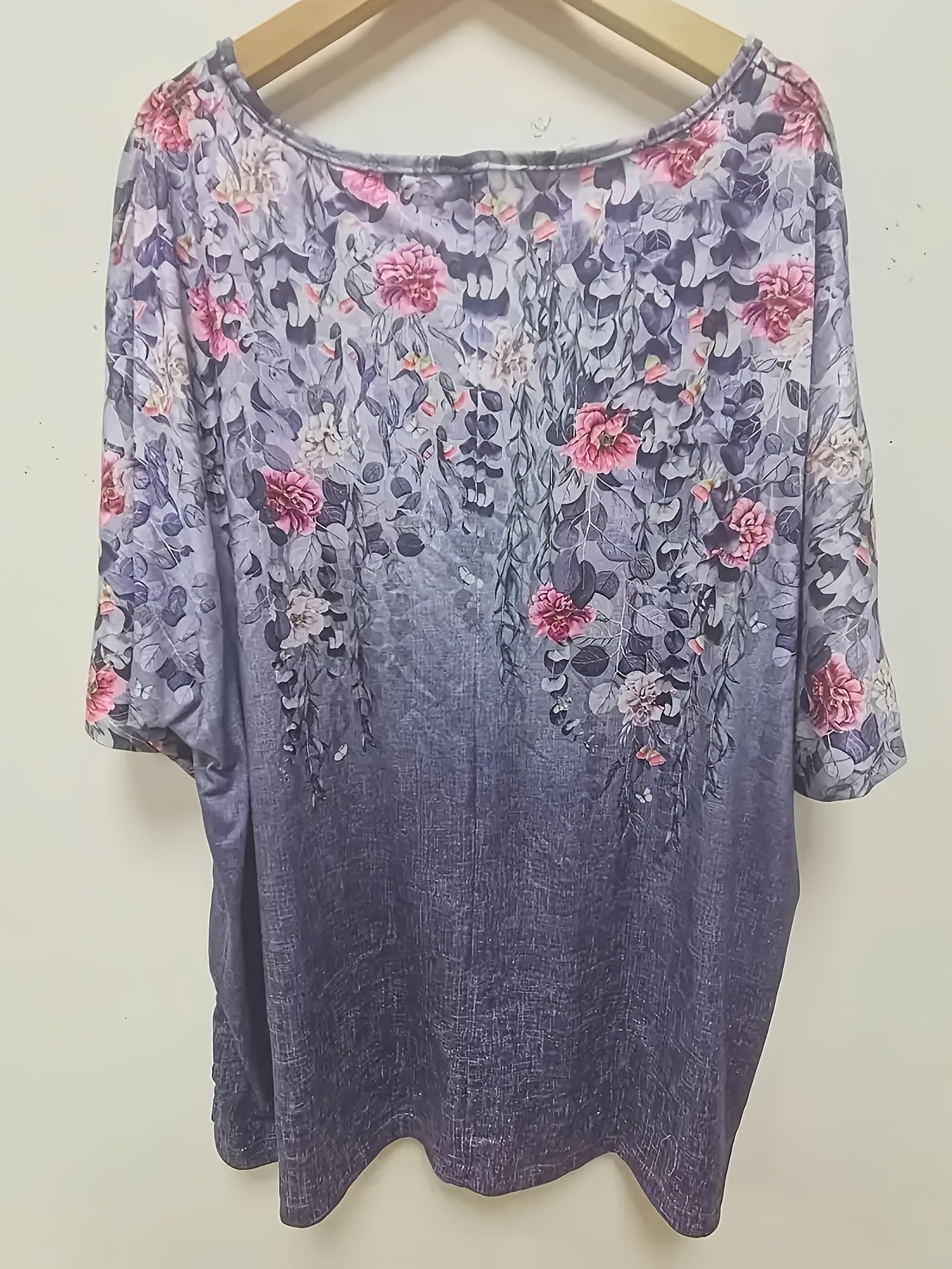 Vintage Floral Short Sleeve Blouse