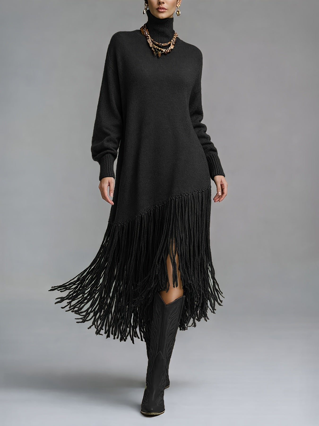 Elowen | Tassel Midi Sweater Dress