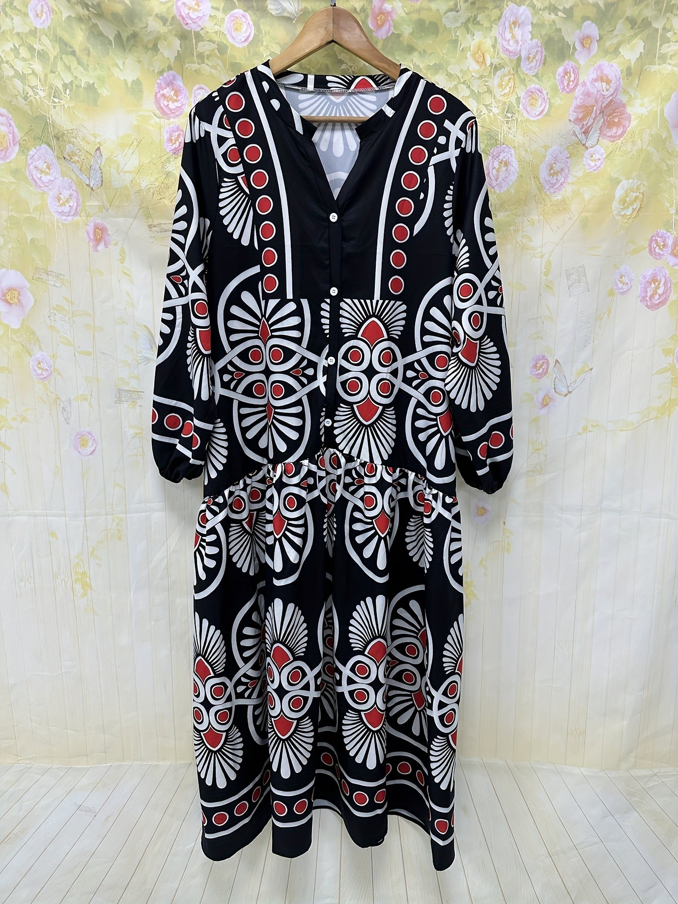 Zahara Bohemian V-Neck Maxi Dress
