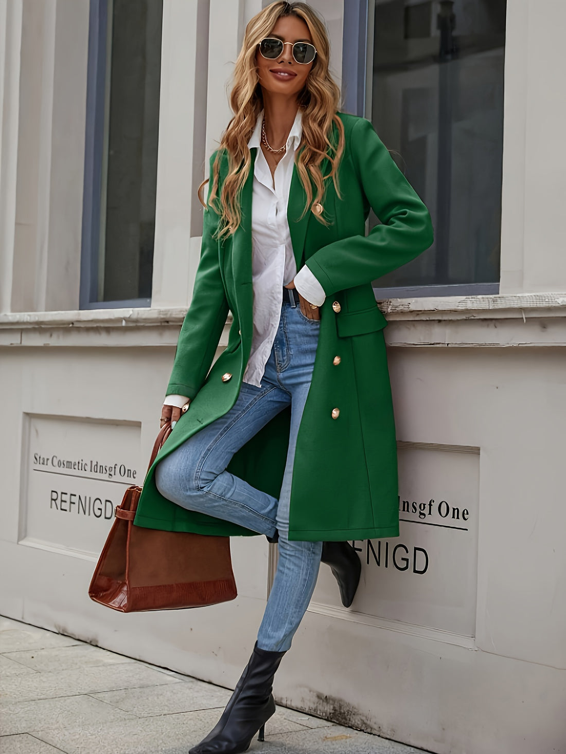 Double-Breasted Slim Fit Coat