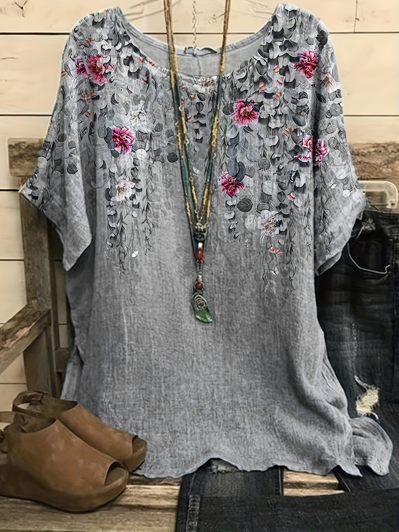 Floral Loose Fit Summer Blouse