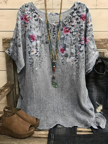 Floral Loose Fit Summer Blouse