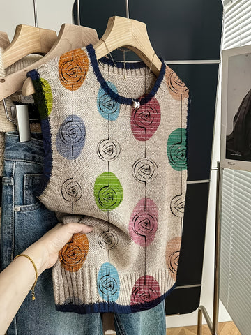 Classic Floral Pattern Vest