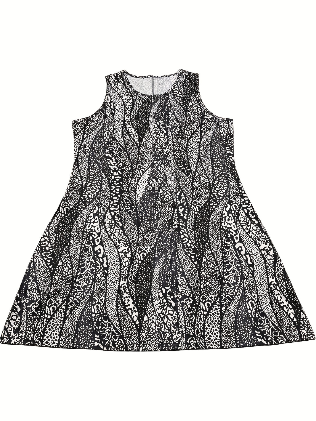 Noelle Elegant Patterned Midi Dress