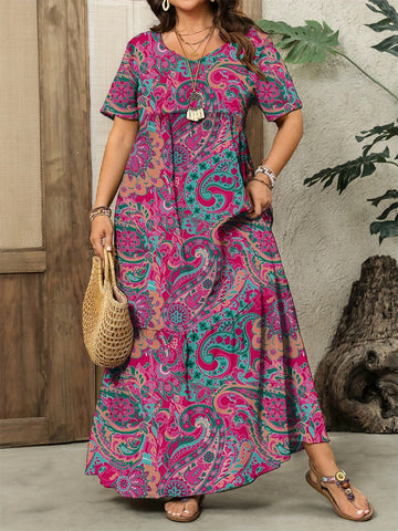 Floral Country Style Maxi Dress