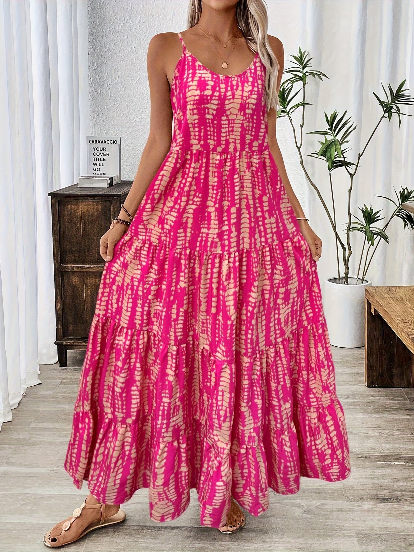 Casual Slim V-Neck Strap Dress