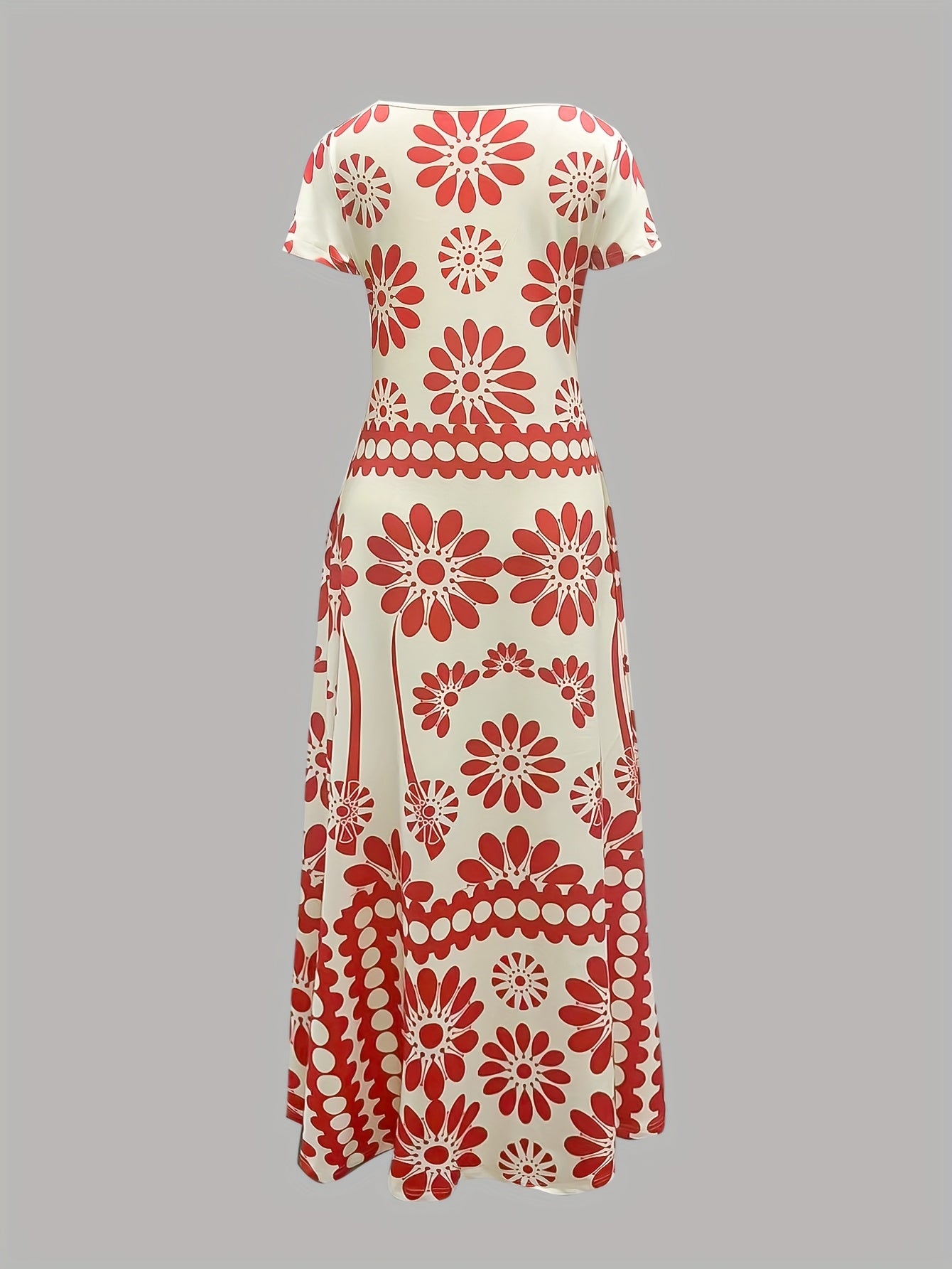 Tropical Print Maxi Dress