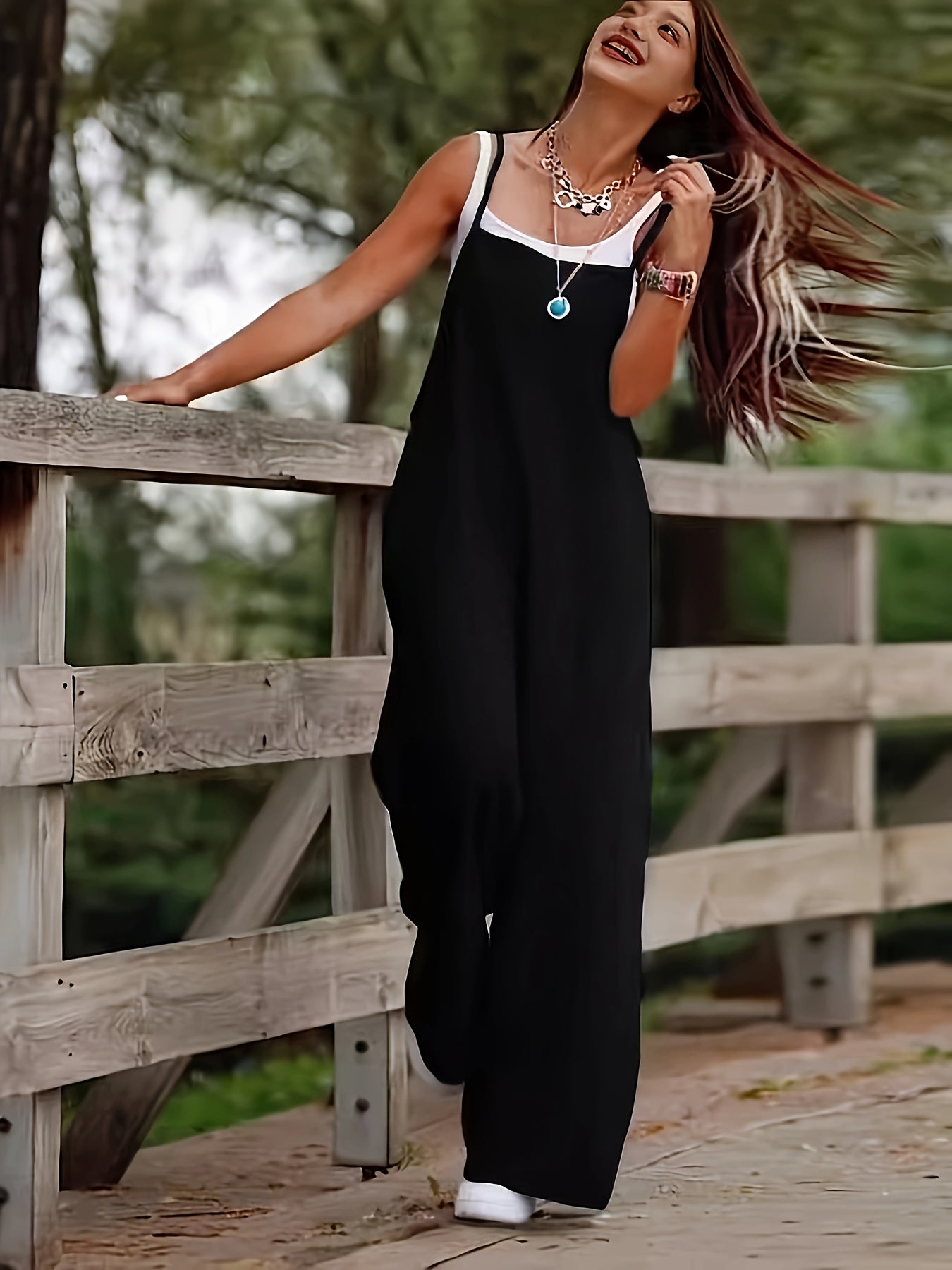 Solid Color Fashion Overalls