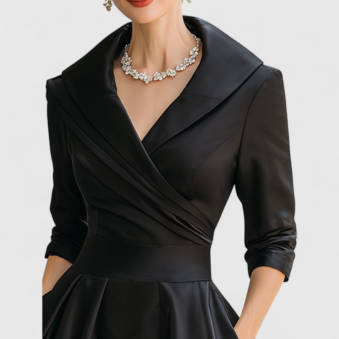 Rosalie | Elegant midi dress with subtle sheen