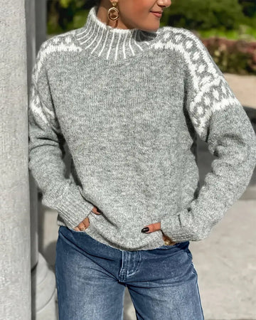 Print Knit Sweater