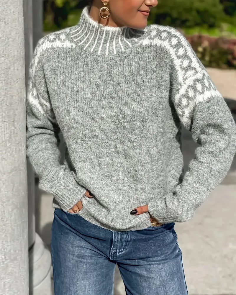 Print Knit Sweater